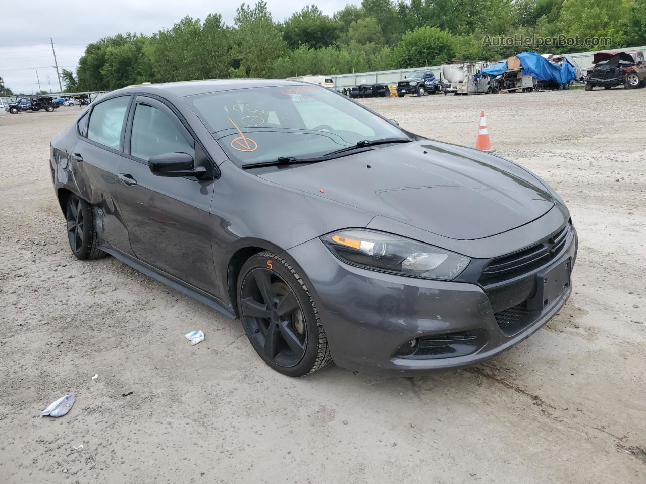 2015 Dodge Dart Sxt Gray vin: 1C3CDFBB7FD346104