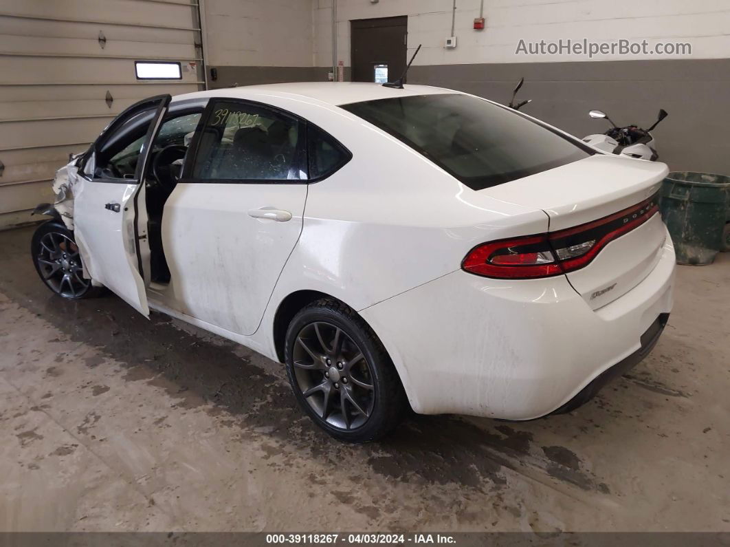 2015 Dodge Dart Sxt White vin: 1C3CDFBB7FD353098