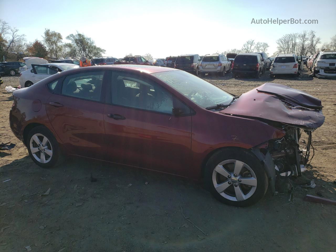 2015 Dodge Dart Sxt Red vin: 1C3CDFBB7FD362416