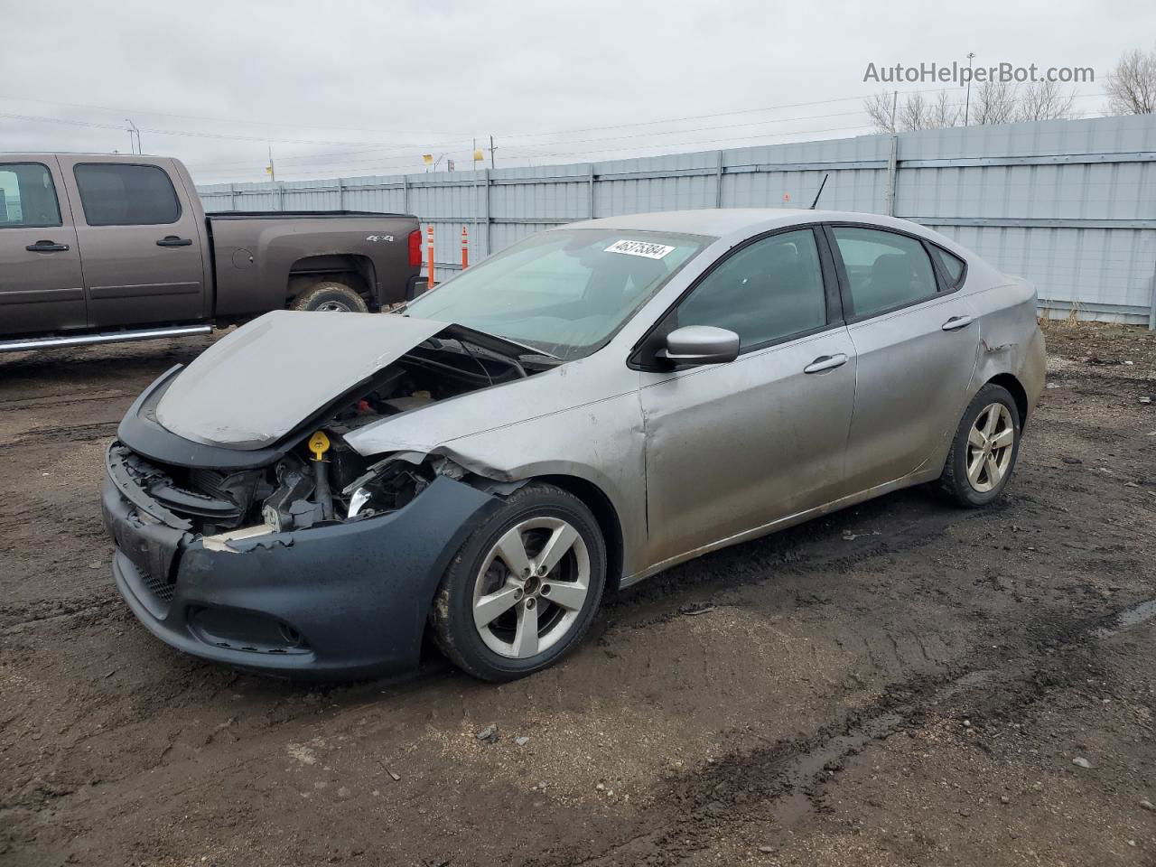 2015 Dodge Dart Sxt Silver vin: 1C3CDFBB7FD369284