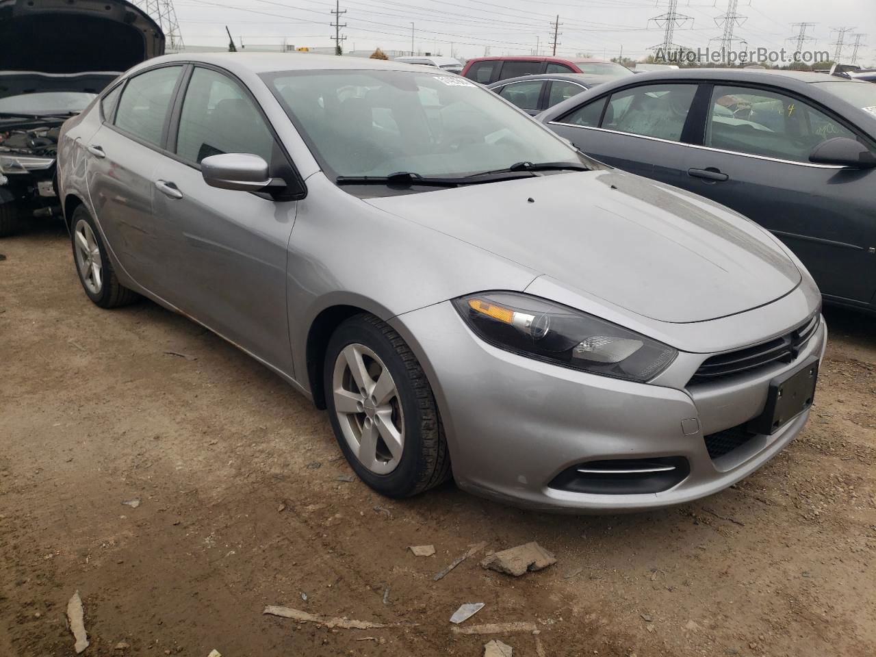 2015 Dodge Dart Sxt Silver vin: 1C3CDFBB7FD390166