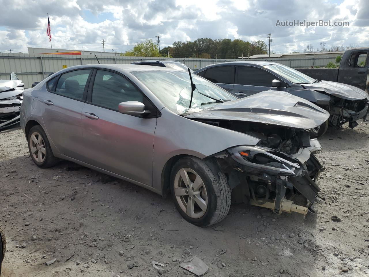 2015 Dodge Dart Sxt Silver vin: 1C3CDFBB7FD404888