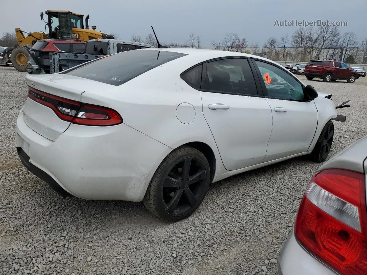 2015 Dodge Dart Sxt White vin: 1C3CDFBB7FD414871