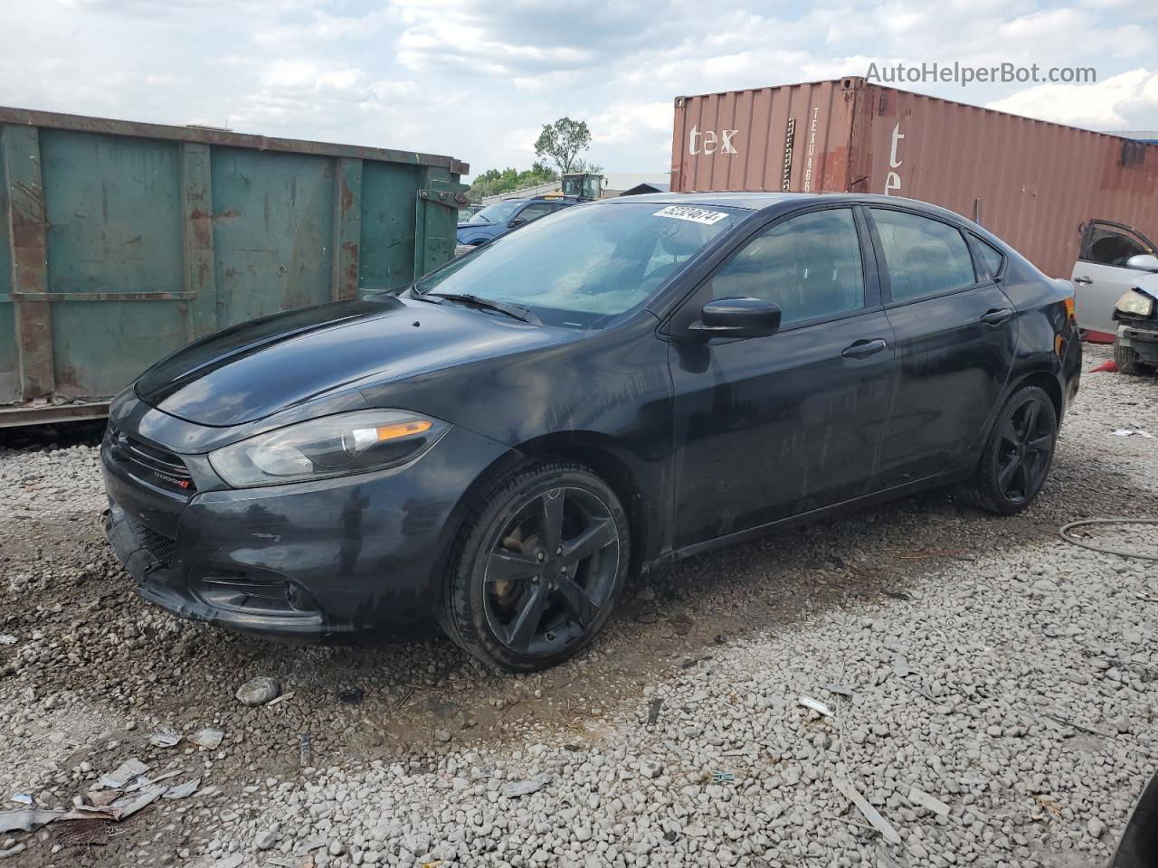 2015 Dodge Dart Sxt Black vin: 1C3CDFBB8FD117396