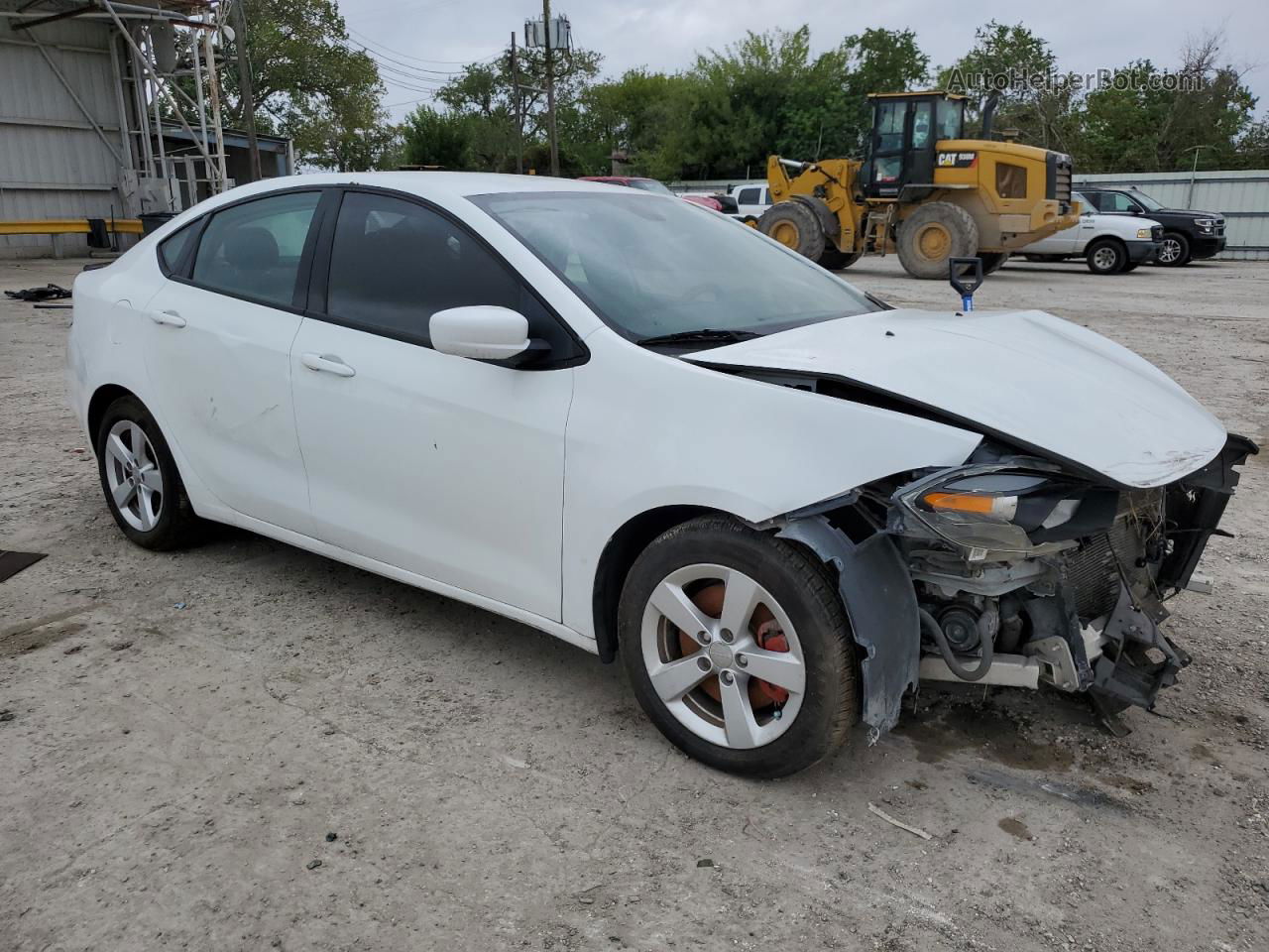 2015 Dodge Dart Sxt White vin: 1C3CDFBB8FD129029