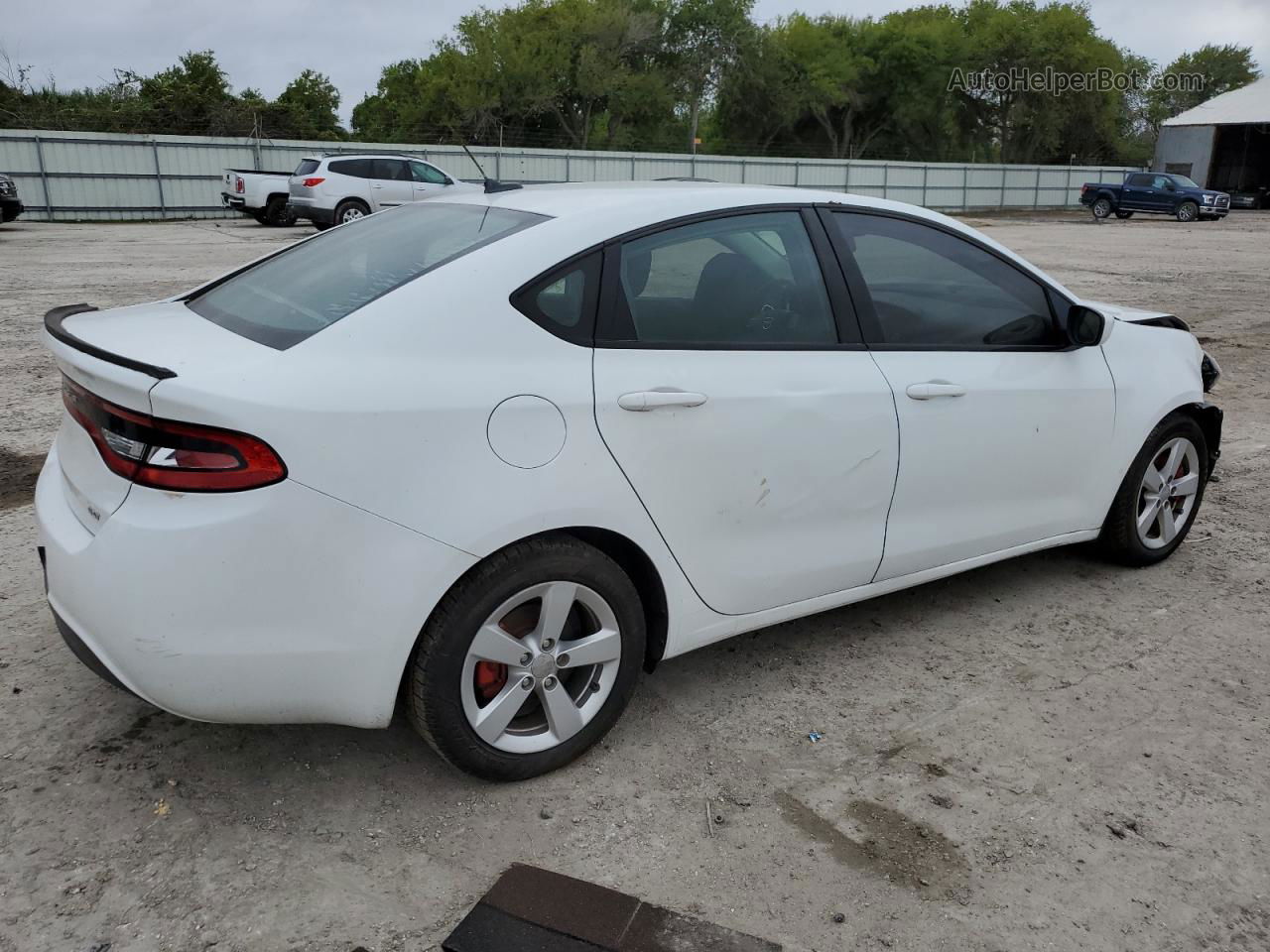 2015 Dodge Dart Sxt White vin: 1C3CDFBB8FD129029