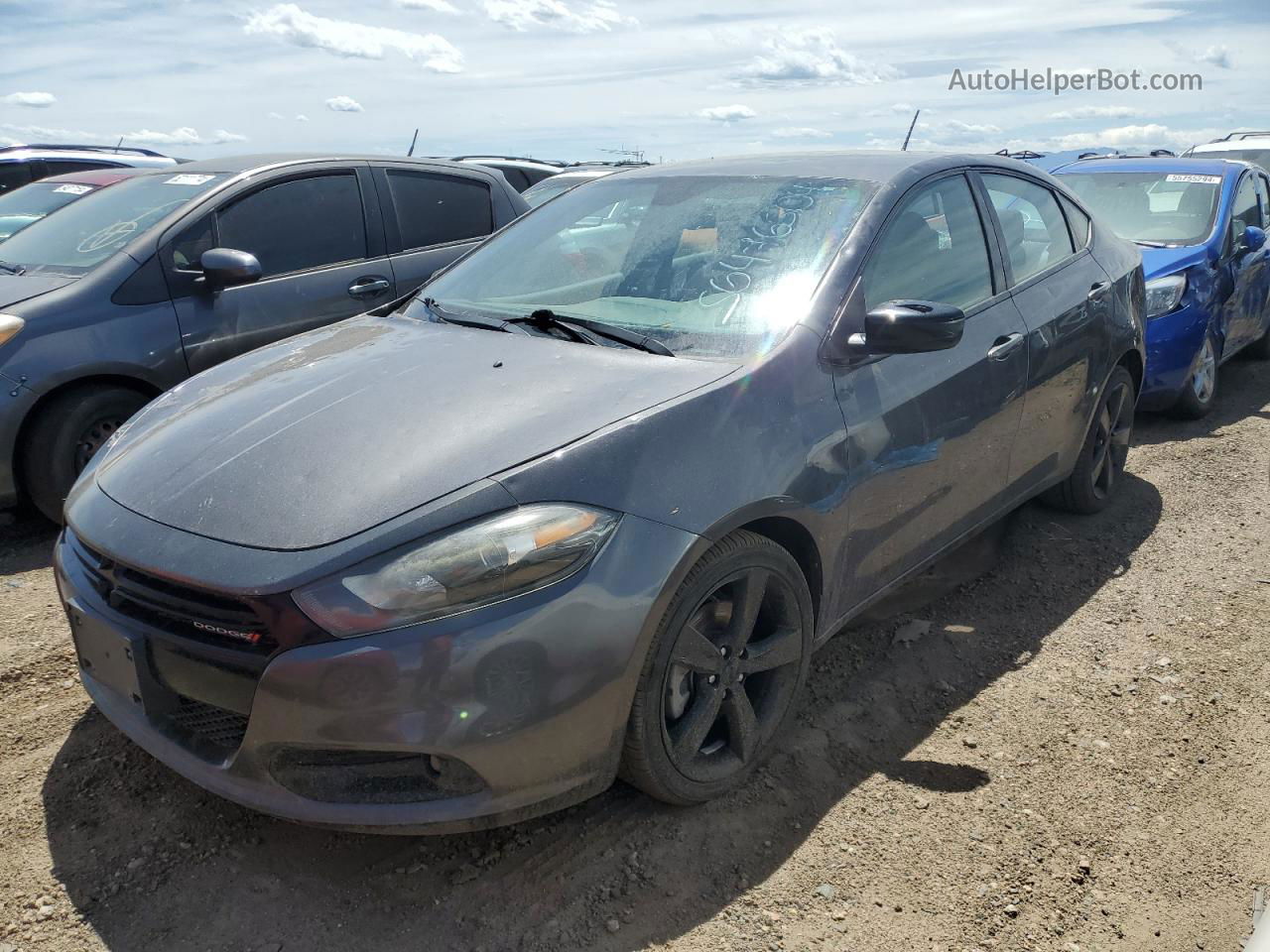 2015 Dodge Dart Sxt Gray vin: 1C3CDFBB8FD182457