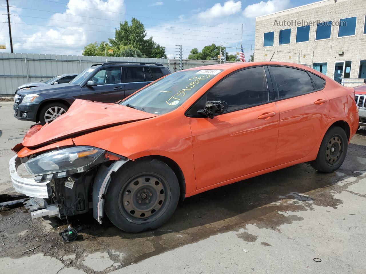 2015 Dodge Dart Sxt Orange vin: 1C3CDFBB8FD228143