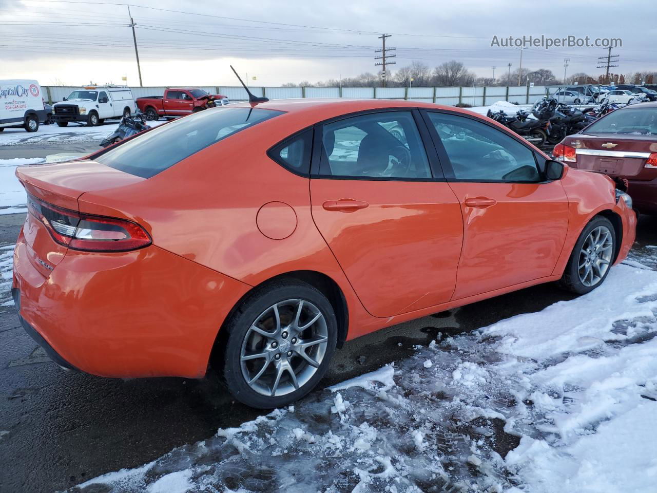 2015 Dodge Dart Sxt Orange vin: 1C3CDFBB8FD243614