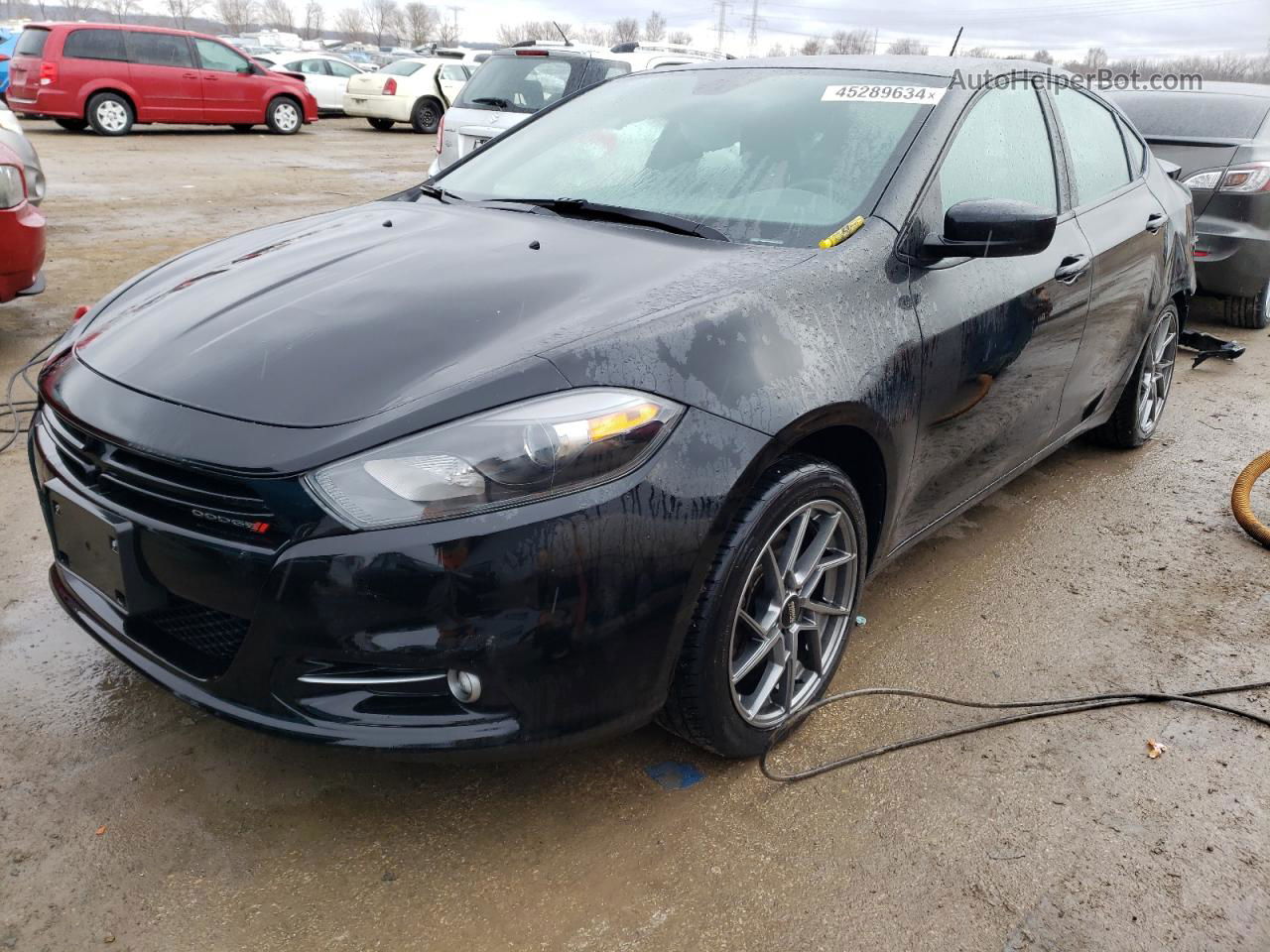 2015 Dodge Dart Sxt Черный vin: 1C3CDFBB8FD404396