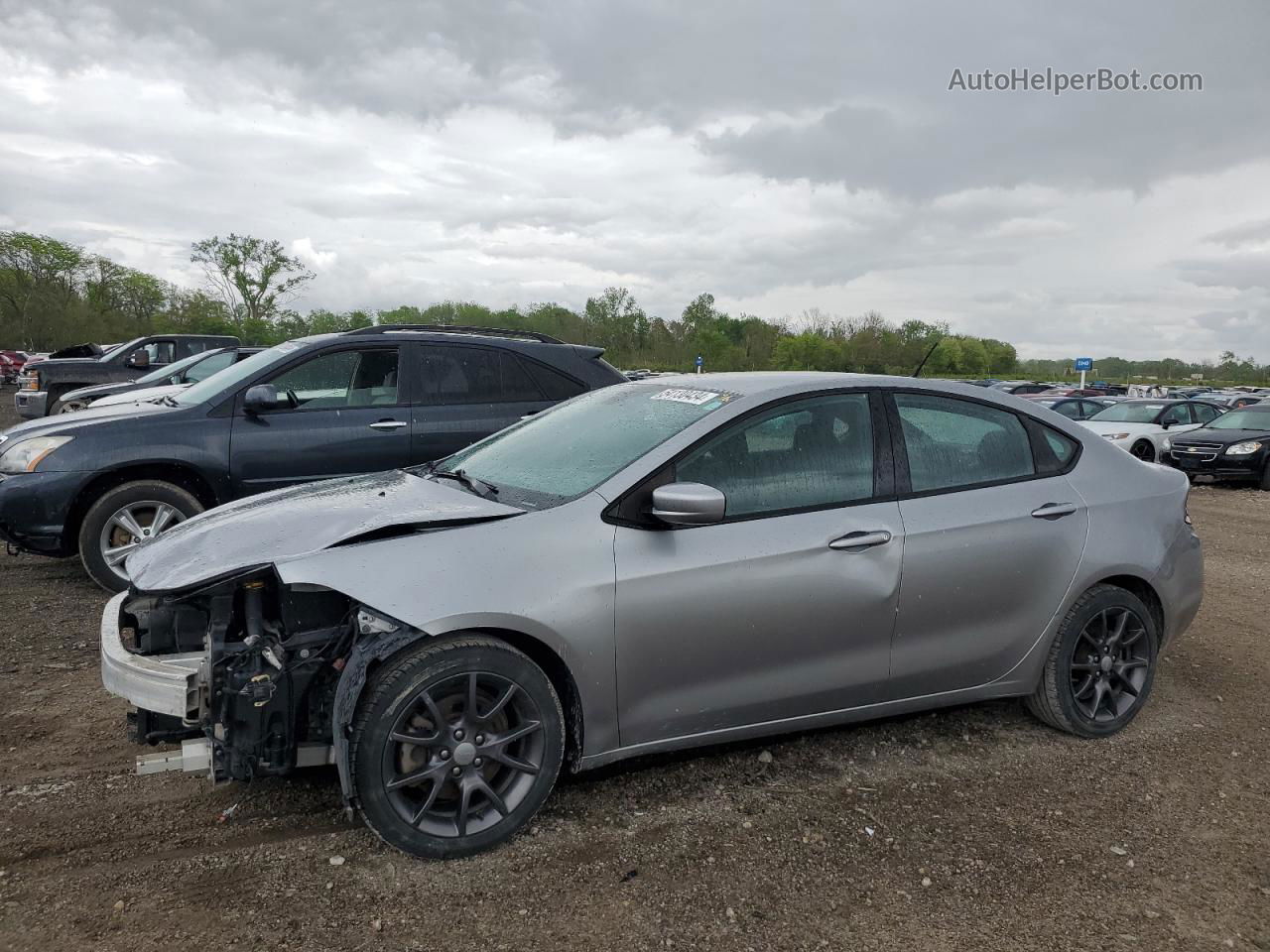 2015 Dodge Dart Sxt Silver vin: 1C3CDFBB8FD410716