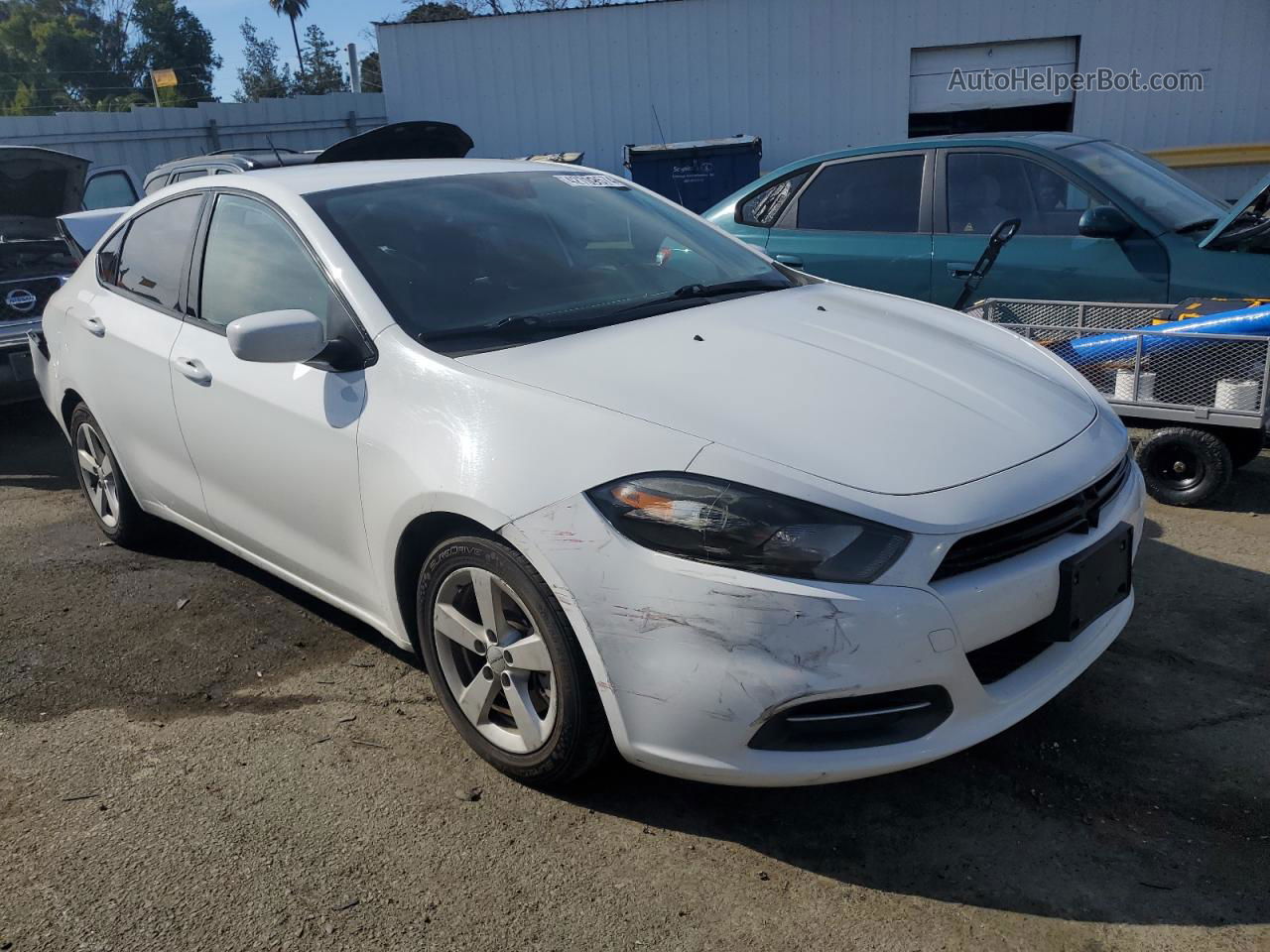 2015 Dodge Dart Sxt White vin: 1C3CDFBB9FD131744