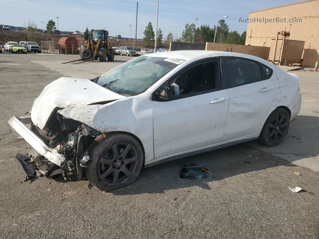 2015 Dodge Dart Sxt White vin: 1C3CDFBB9FD200383