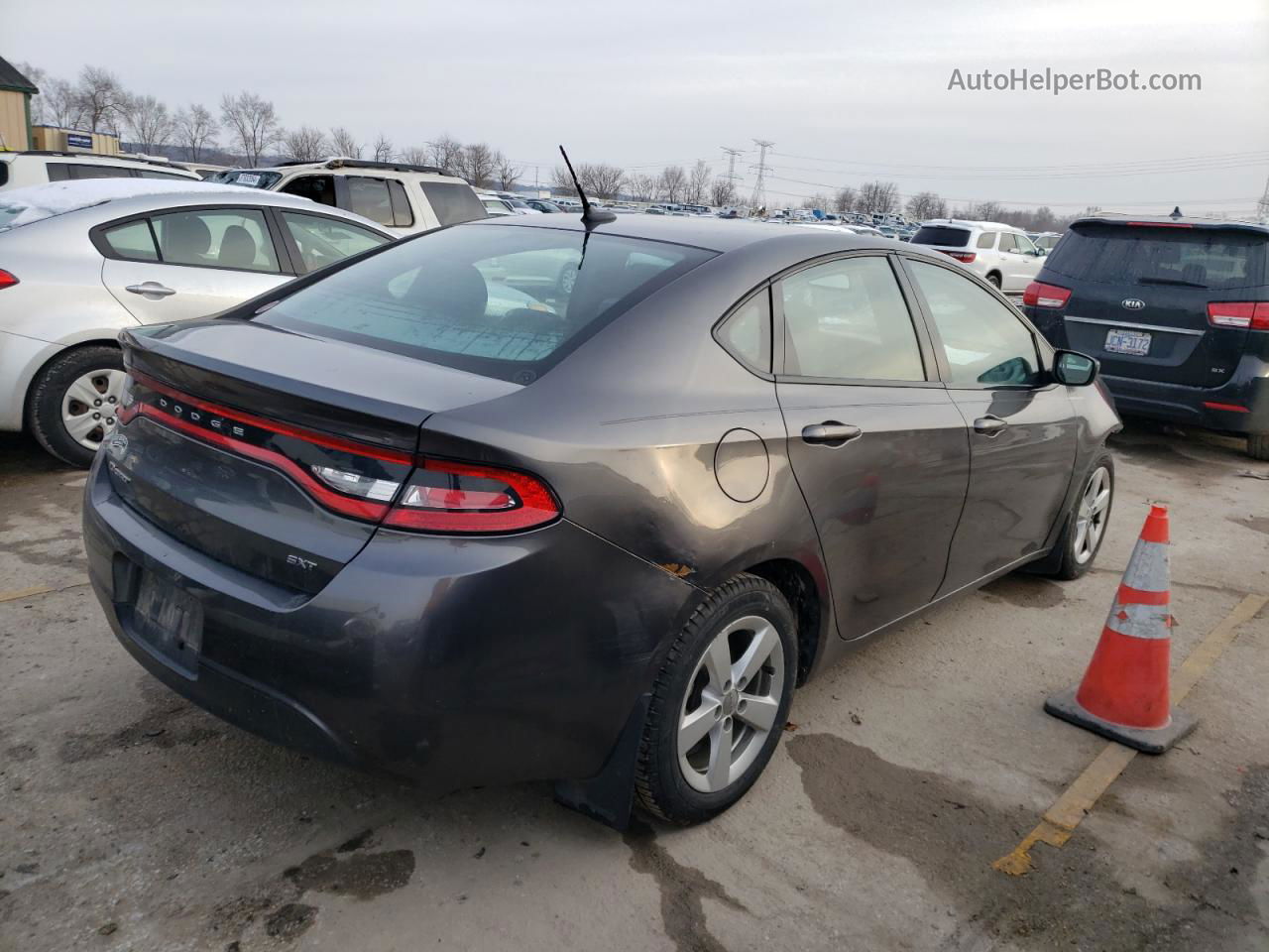 2015 Dodge Dart Sxt Gray vin: 1C3CDFBB9FD222674