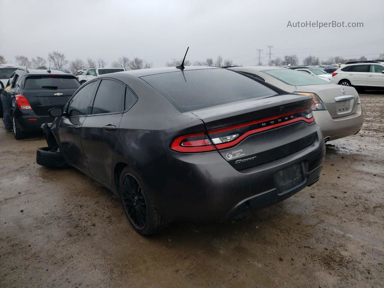 2015 Dodge Dart Sxt Gray vin: 1C3CDFBB9FD241760