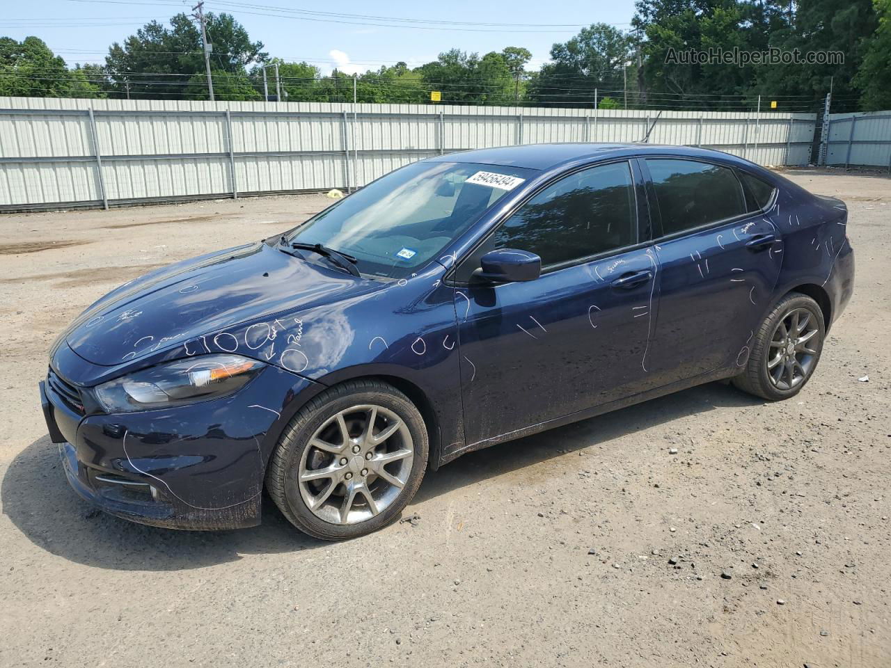 2015 Dodge Dart Sxt Синий vin: 1C3CDFBB9FD242861