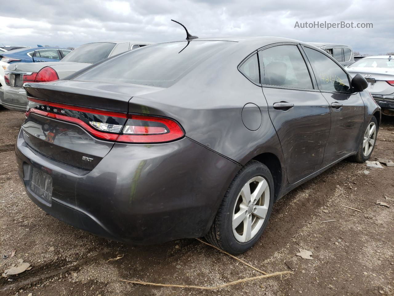 2015 Dodge Dart Sxt Gray vin: 1C3CDFBB9FD278081