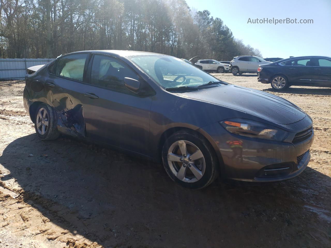 2015 Dodge Dart Sxt Gray vin: 1C3CDFBBXFD186980