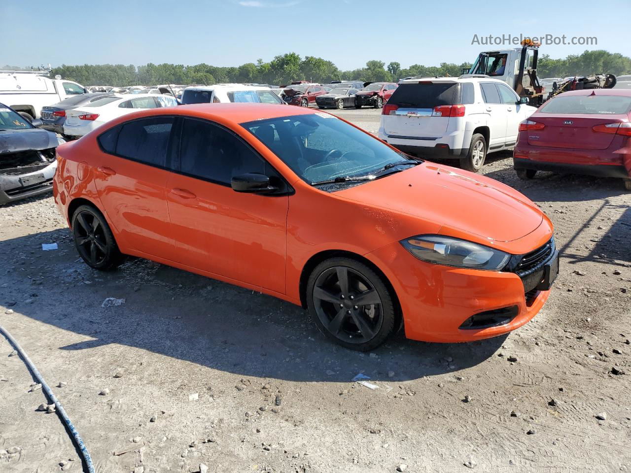 2015 Dodge Dart Sxt Orange vin: 1C3CDFBBXFD242691