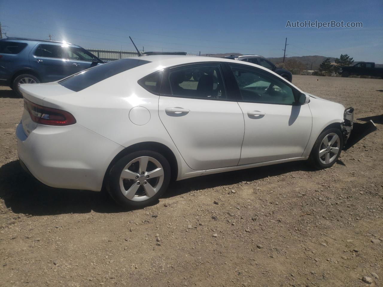 2015 Dodge Dart Sxt White vin: 1C3CDFBBXFD310455