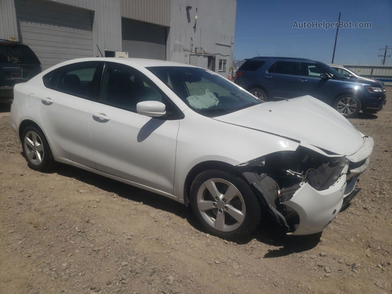 2015 Dodge Dart Sxt White vin: 1C3CDFBBXFD310455