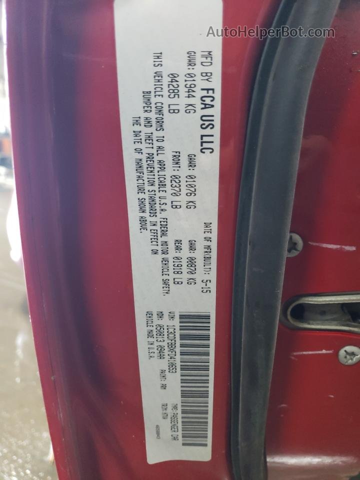 2015 Dodge Dart Sxt Red vin: 1C3CDFBBXFD410653
