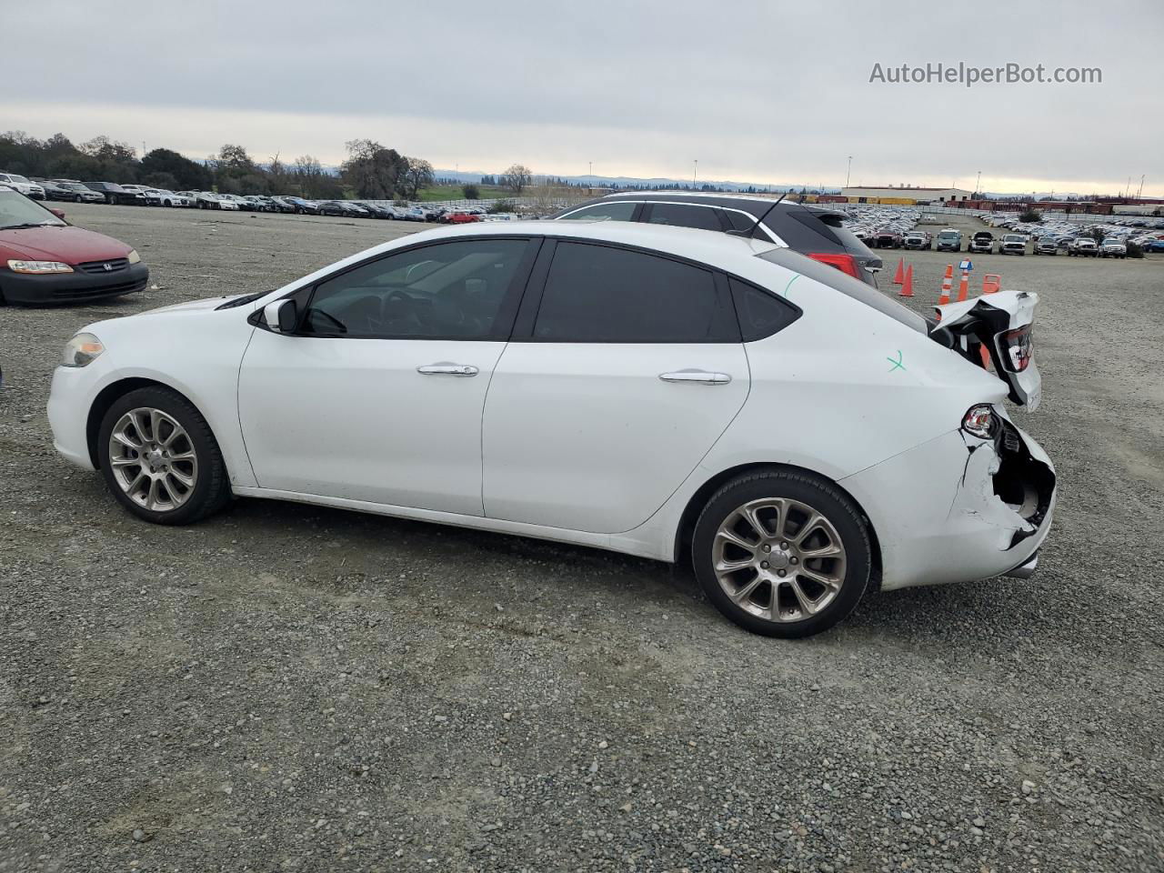 2015 Dodge Dart Limited White vin: 1C3CDFCB3FD362895