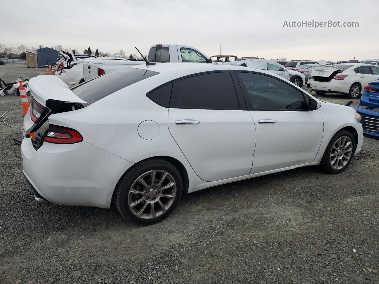 2015 Dodge Dart Limited White vin: 1C3CDFCB3FD362895