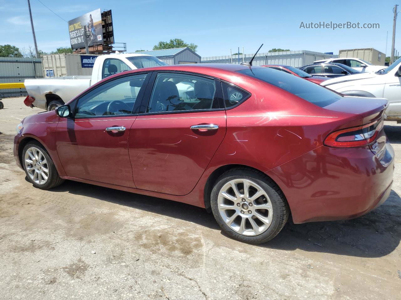 2015 Dodge Dart Limited Maroon vin: 1C3CDFCB6FD241908