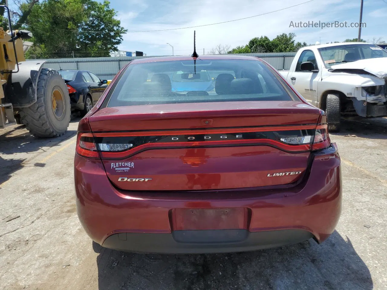 2015 Dodge Dart Limited Maroon vin: 1C3CDFCB6FD241908