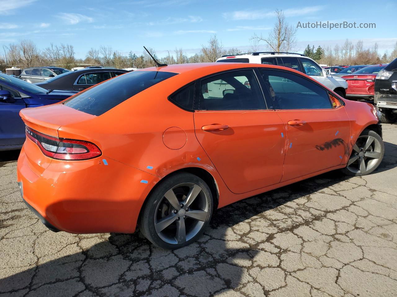 2015 Dodge Dart Gt Orange vin: 1C3CDFEB0FD407062