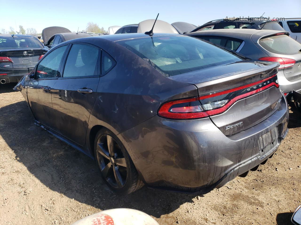 2015 Dodge Dart Gt Серый vin: 1C3CDFEB5FD410989