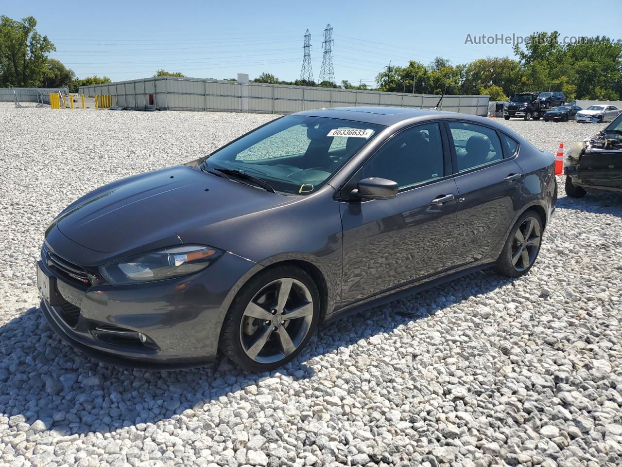 2015 Dodge Dart Gt Gray vin: 1C3CDFEB8FD173107