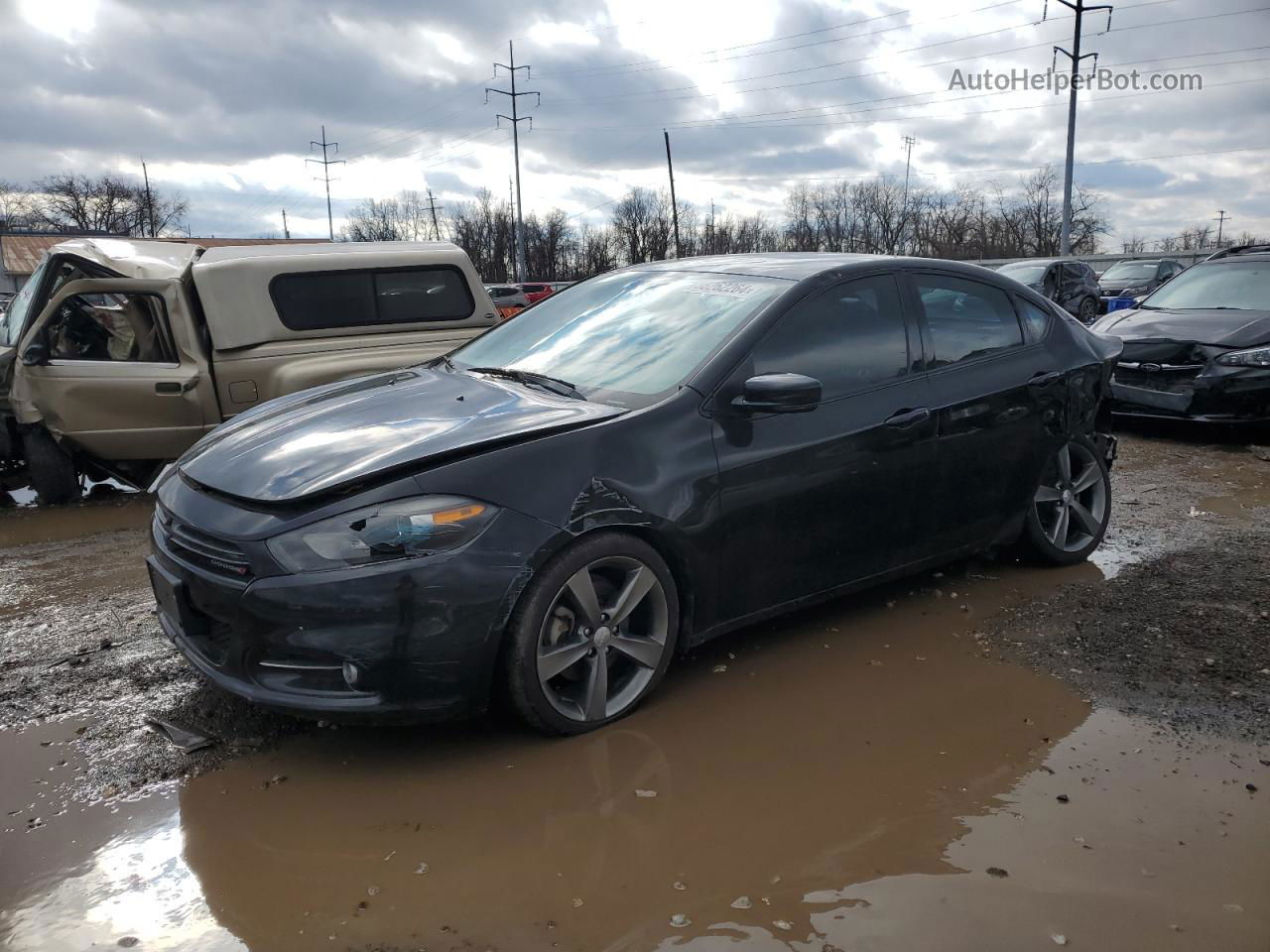 2015 Dodge Dart Gt Black vin: 1C3CDFEB8FD213024