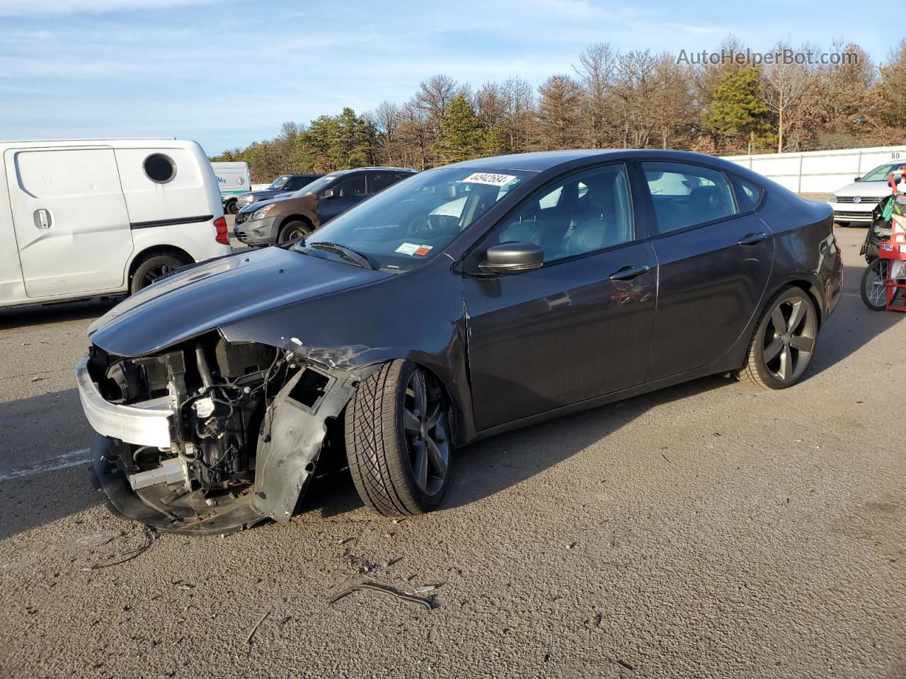 2015 Dodge Dart Gt Серый vin: 1C3CDFEB8FD244094