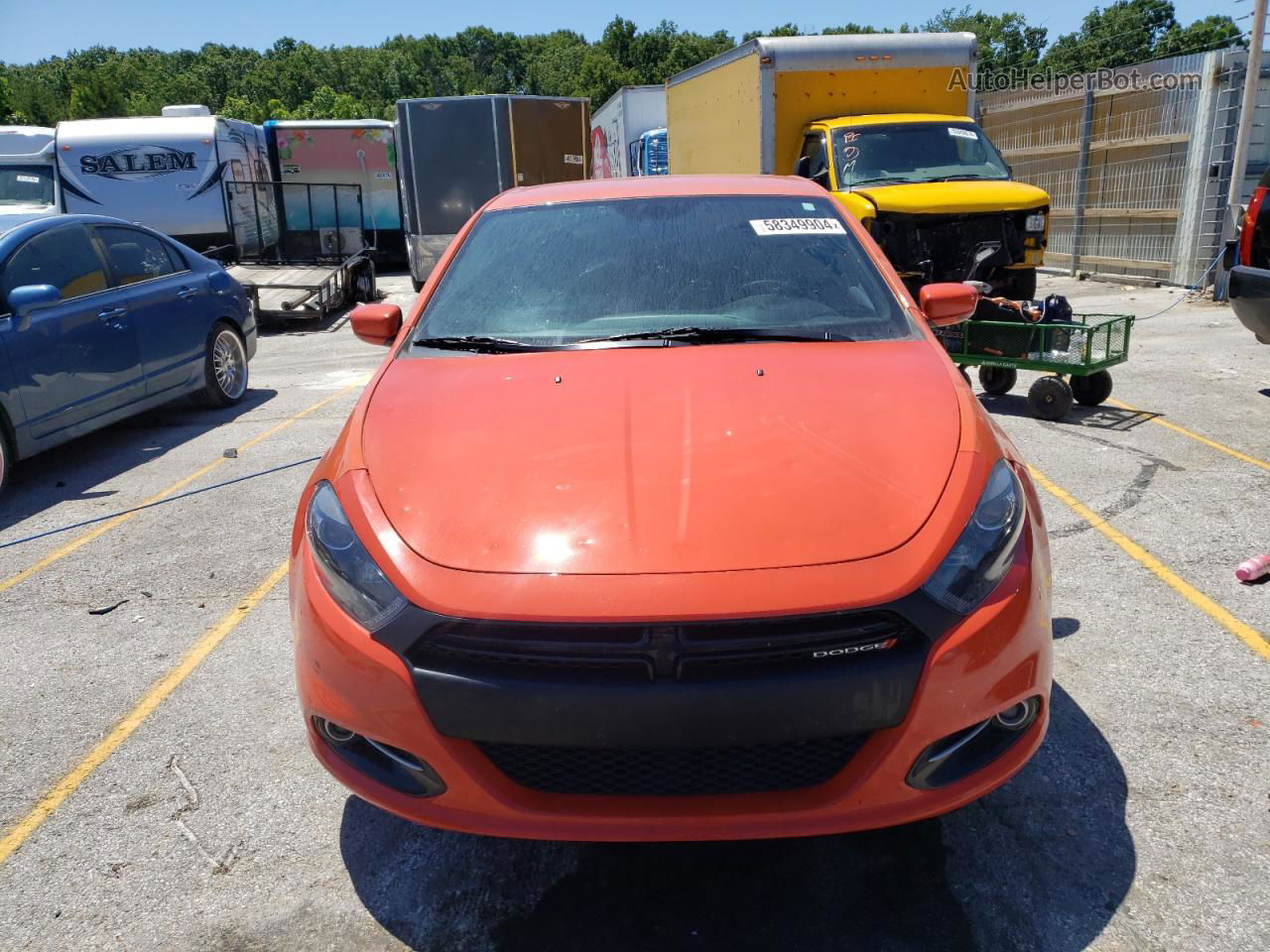 2015 Dodge Dart Gt Orange vin: 1C3CDFEB9FD378290