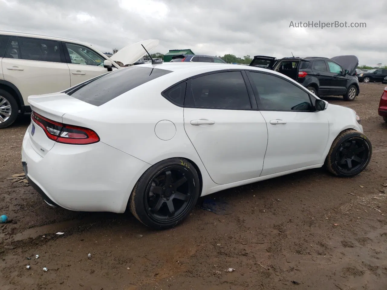 2015 Dodge Dart Gt White vin: 1C3CDFEBXFD125351