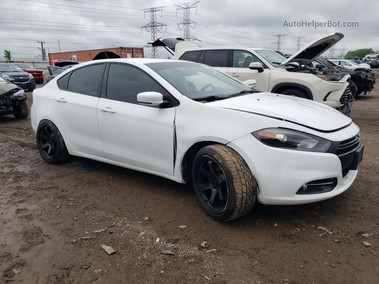 2015 Dodge Dart Gt White vin: 1C3CDFEBXFD125351