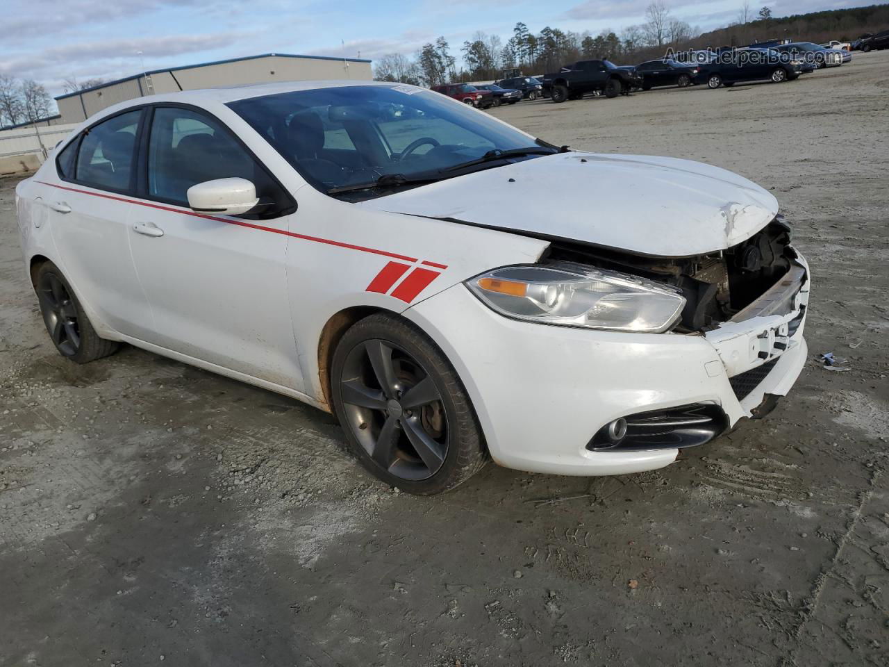 2015 Dodge Dart Gt White vin: 1C3CDFEBXFD223523