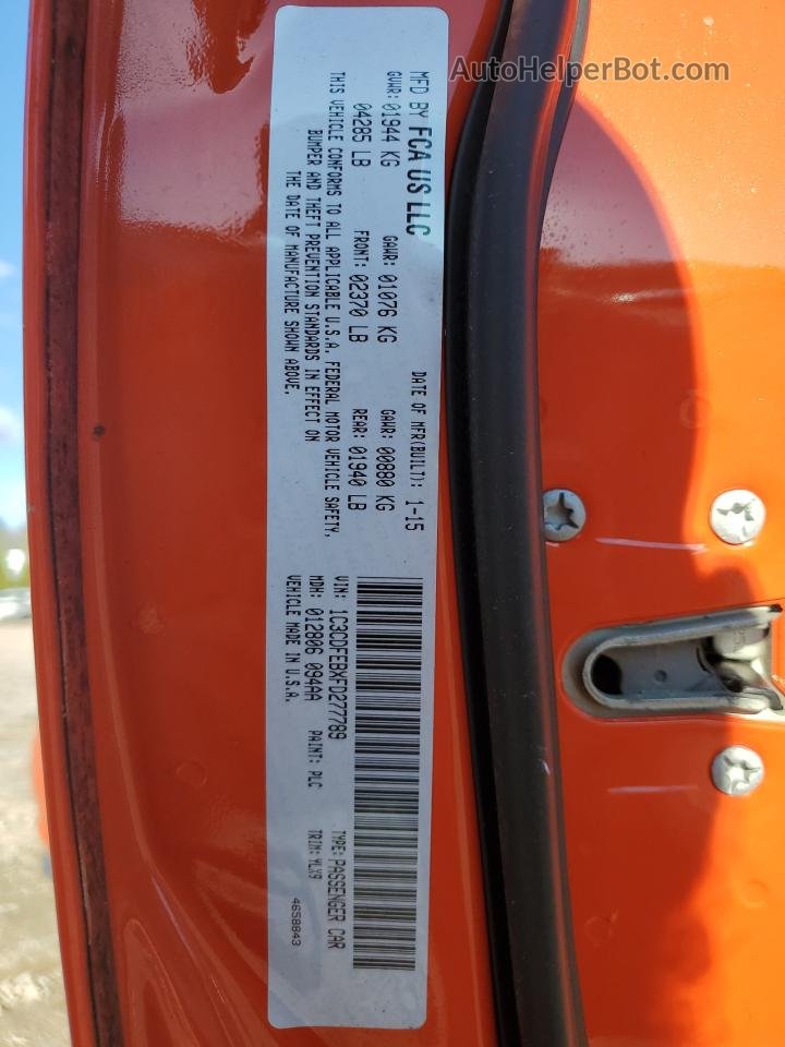 2015 Dodge Dart Gt Orange vin: 1C3CDFEBXFD277789