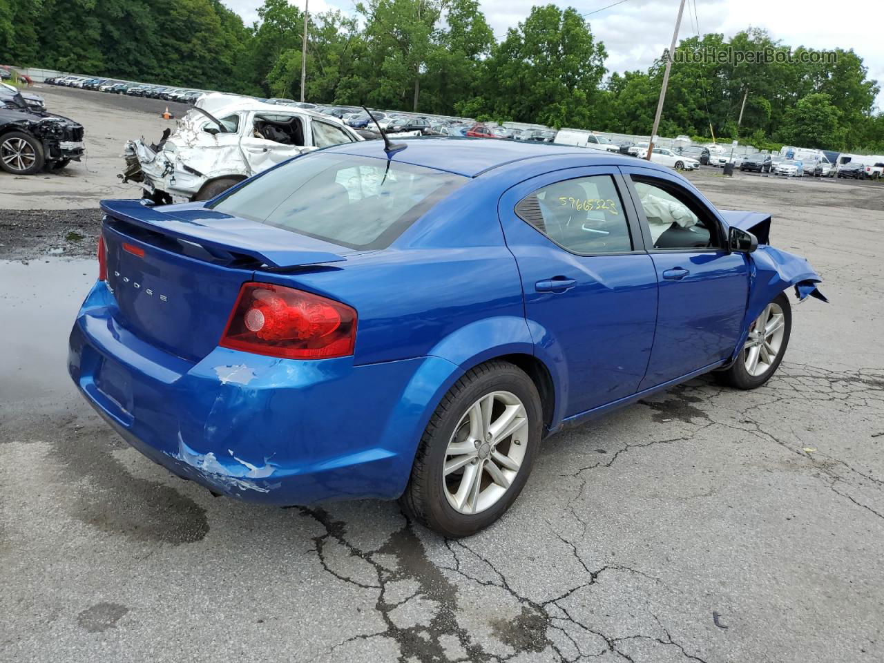 2014 Dodge Avenger Se Blue vin: 1C3CDZAB0EN129795