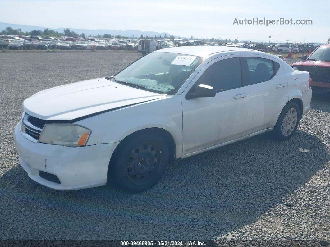 2014 Dodge Avenger Se White vin: 1C3CDZAB0EN147603