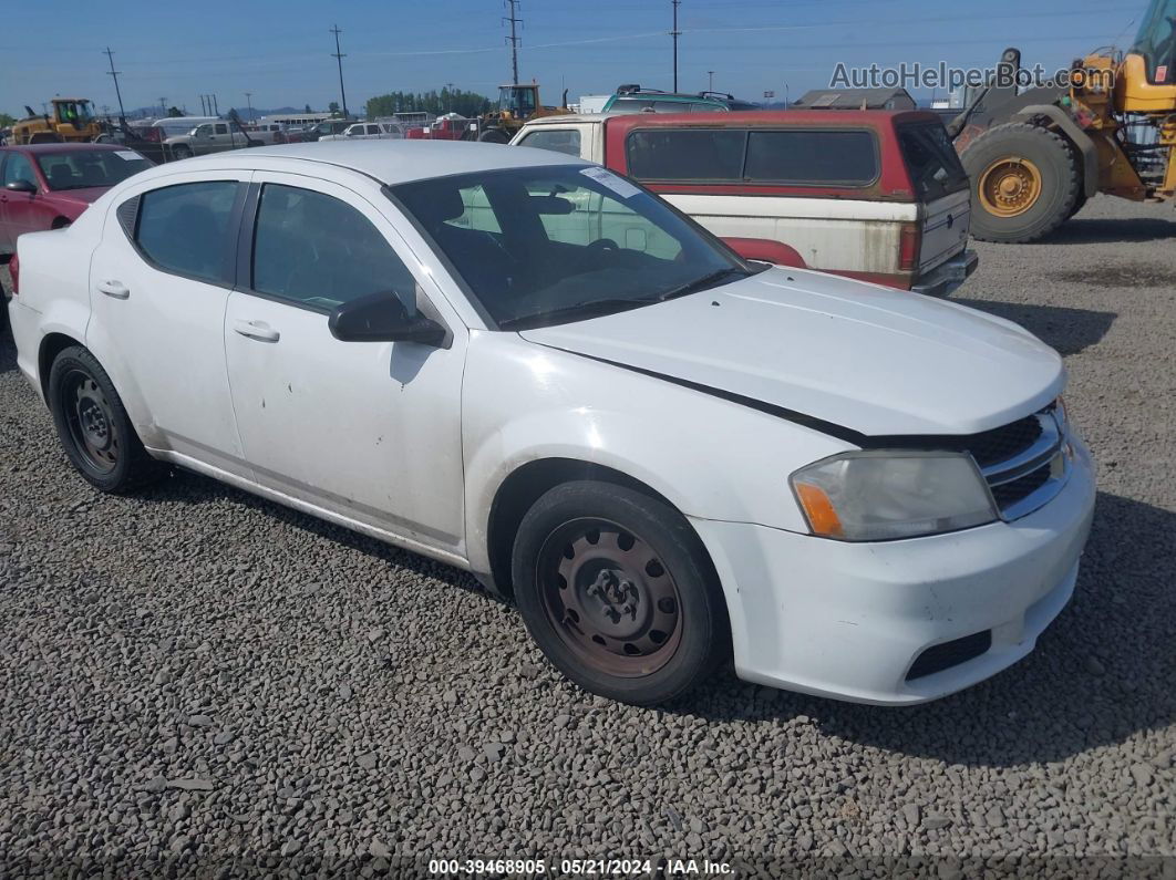 2014 Dodge Avenger Se White vin: 1C3CDZAB0EN147603