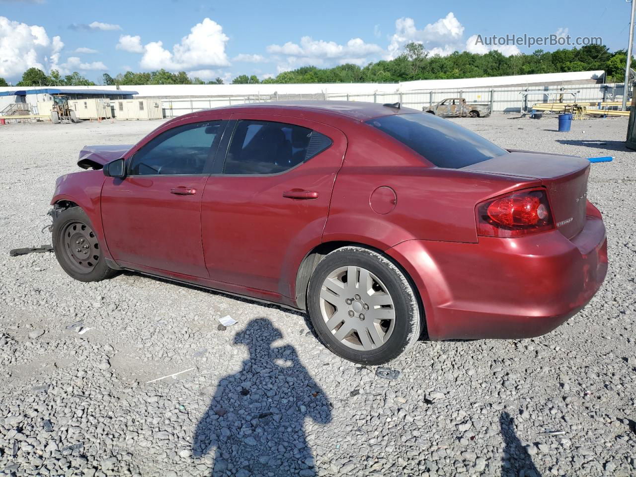 2014 Dodge Avenger Se Red vin: 1C3CDZAB0EN153742