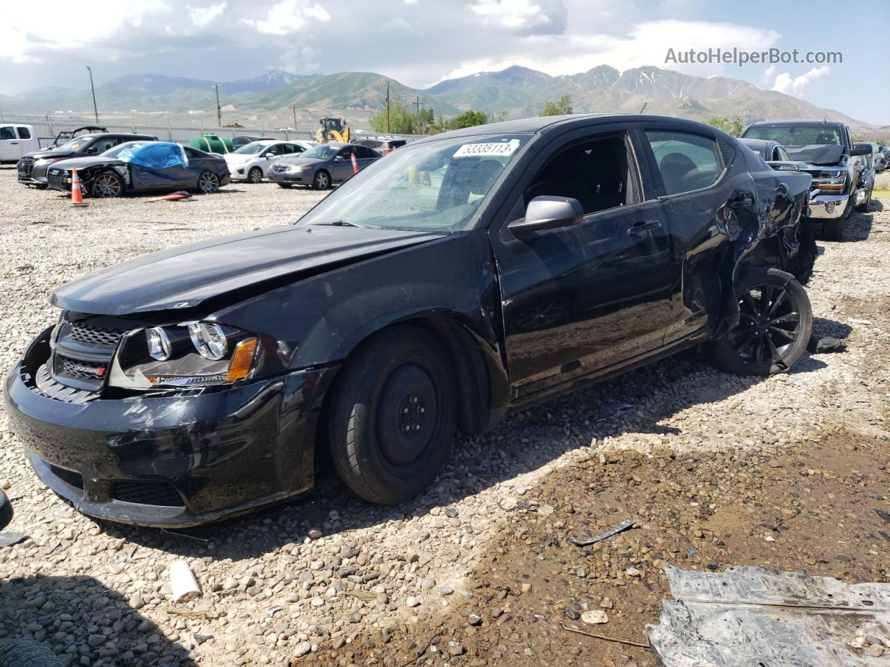 2014 Dodge Avenger Se Black vin: 1C3CDZAB0EN167222