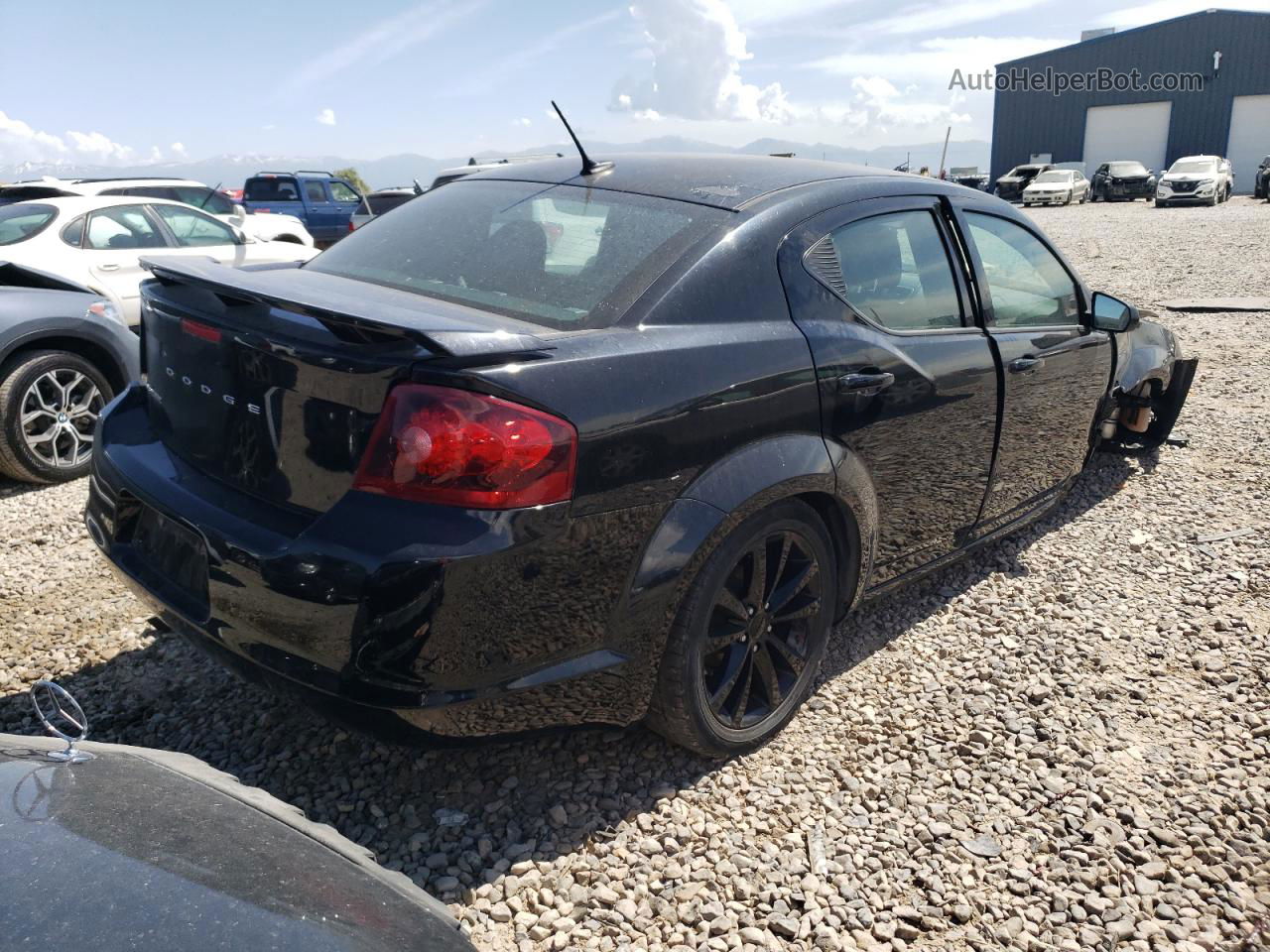 2014 Dodge Avenger Se Black vin: 1C3CDZAB0EN167222