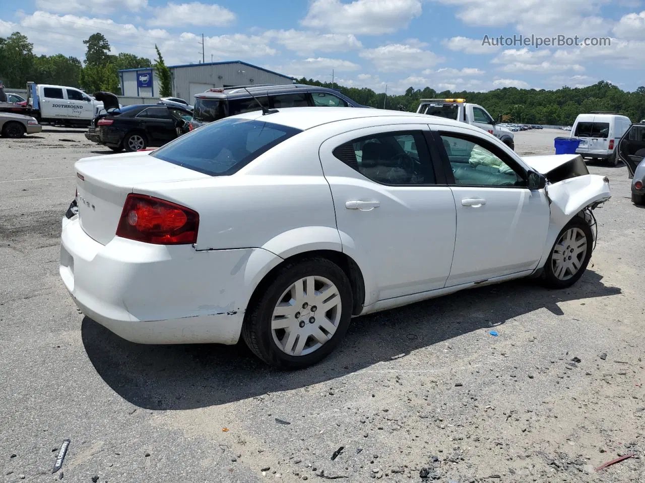 2014 Dodge Avenger Se White vin: 1C3CDZAB0EN232439