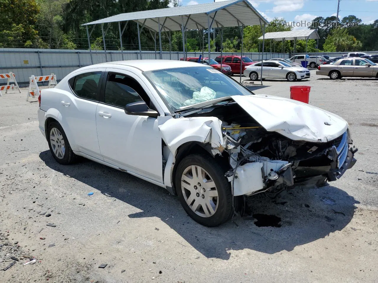 2014 Dodge Avenger Se White vin: 1C3CDZAB0EN232439