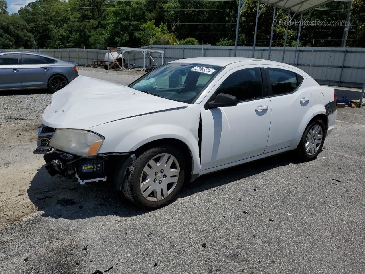 2014 Dodge Avenger Se White vin: 1C3CDZAB0EN232439