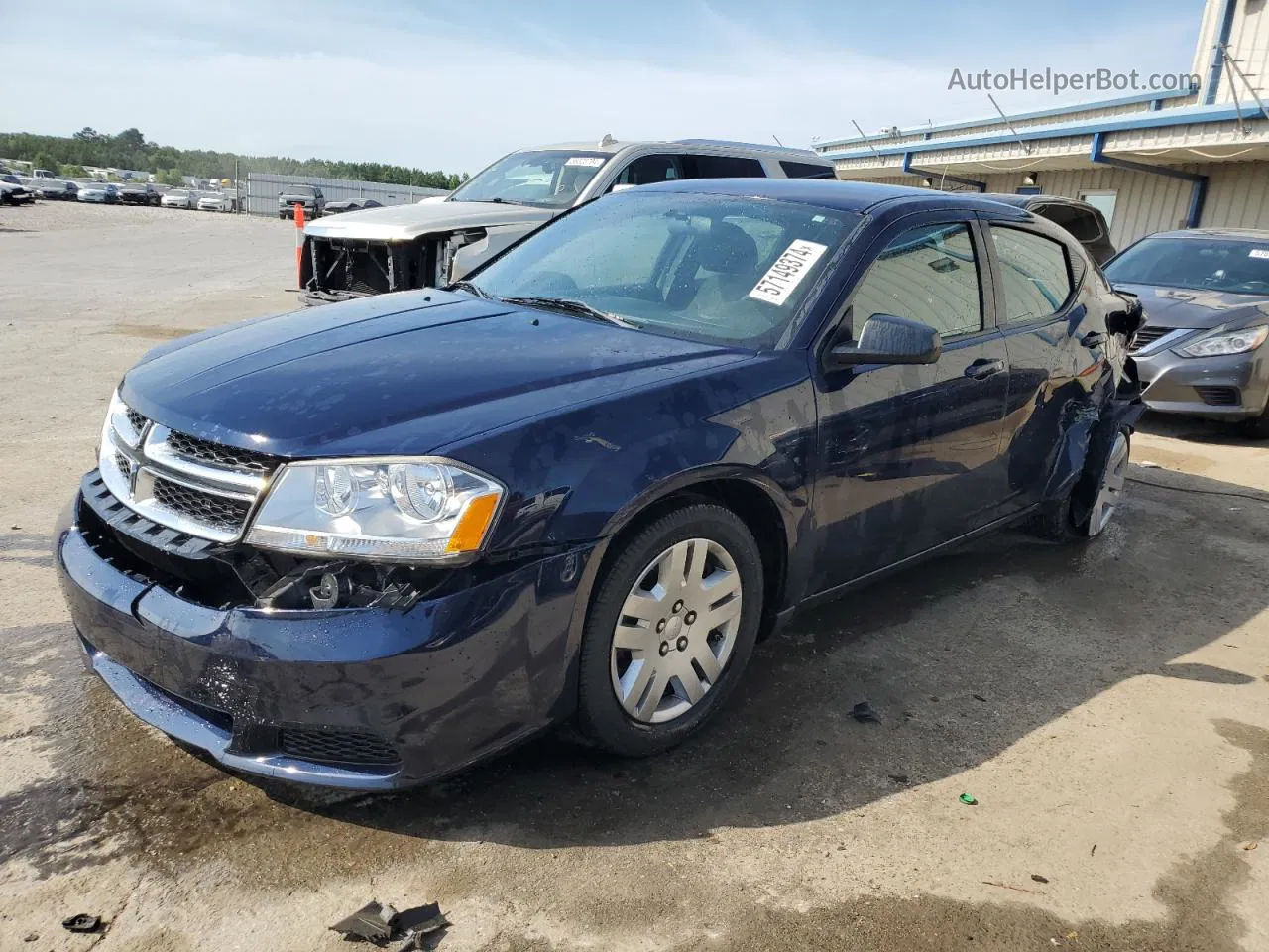 2014 Dodge Avenger Se Blue vin: 1C3CDZAB1EN110172